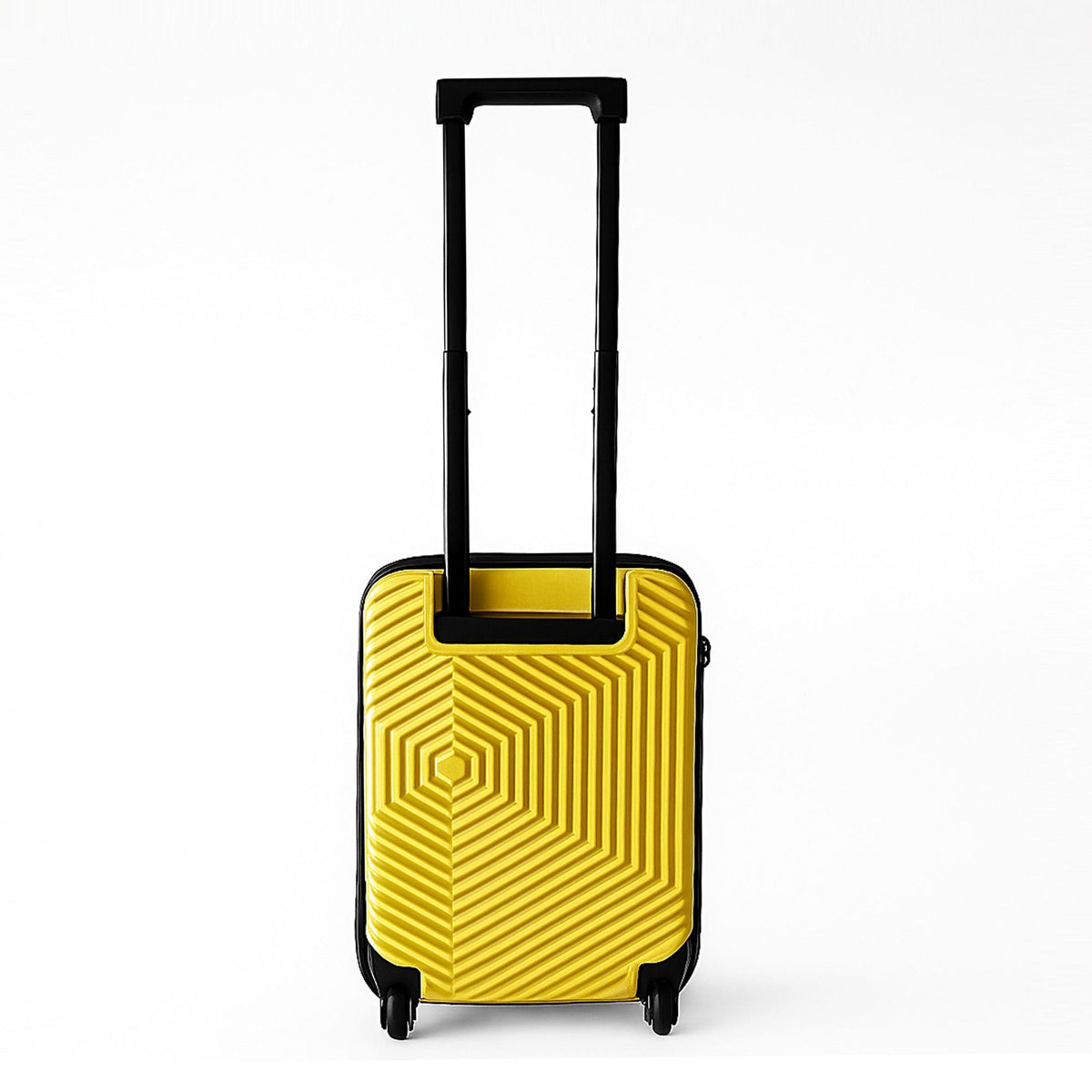 Maleta de cabina 18" plegable ultrafina ABS 2 ruedas amarillo (10)