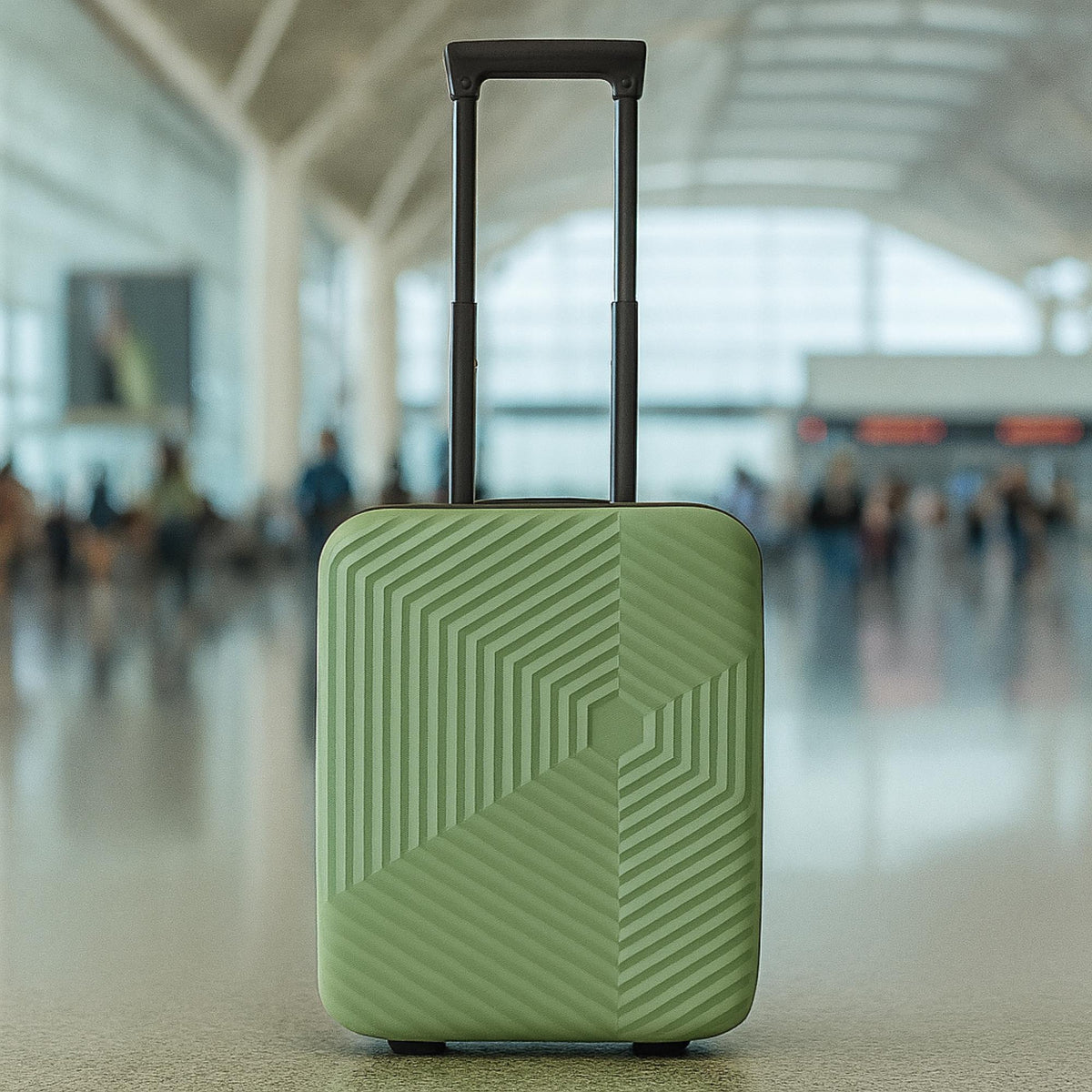Maleta de cabina 18" plegable ultrafina ABS 2 ruedas verde oliva (3)