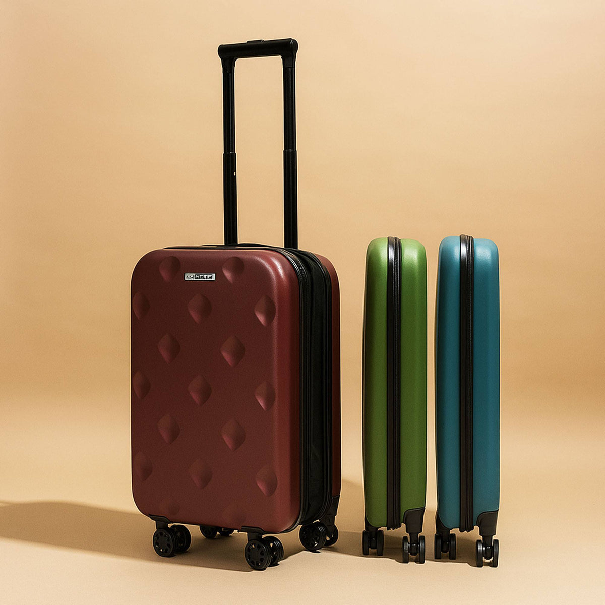 Maleta de cabina 20" plegable ultrafina ABS 4 ruedas burgundy (5)