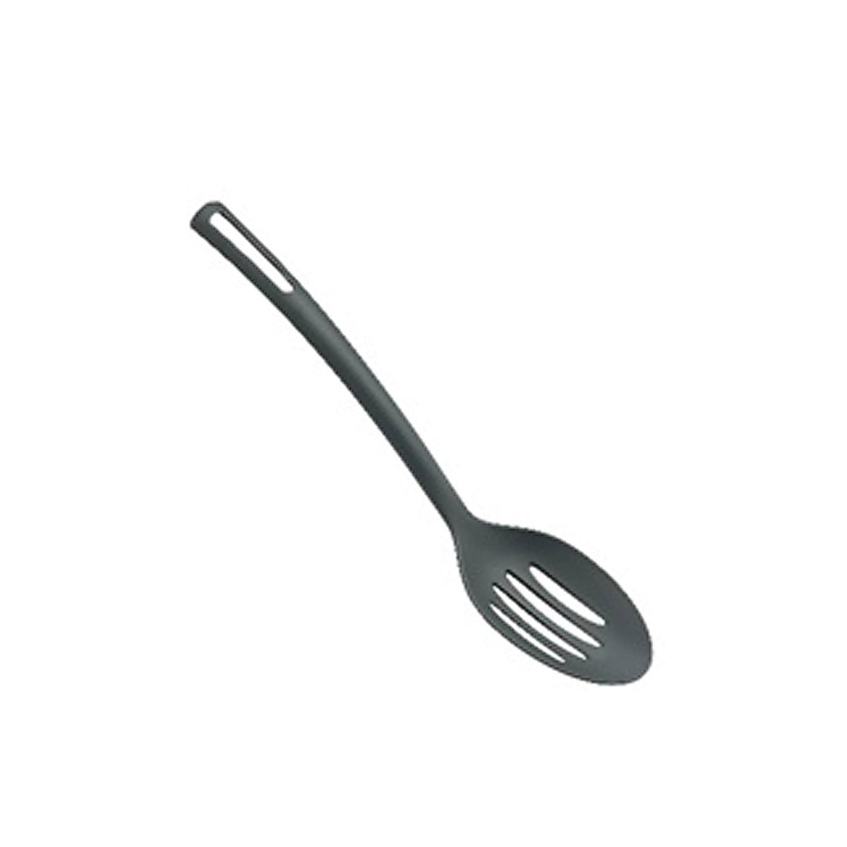 Cuchara ranurada de cocina PBT color negro 30,3x9,5cm