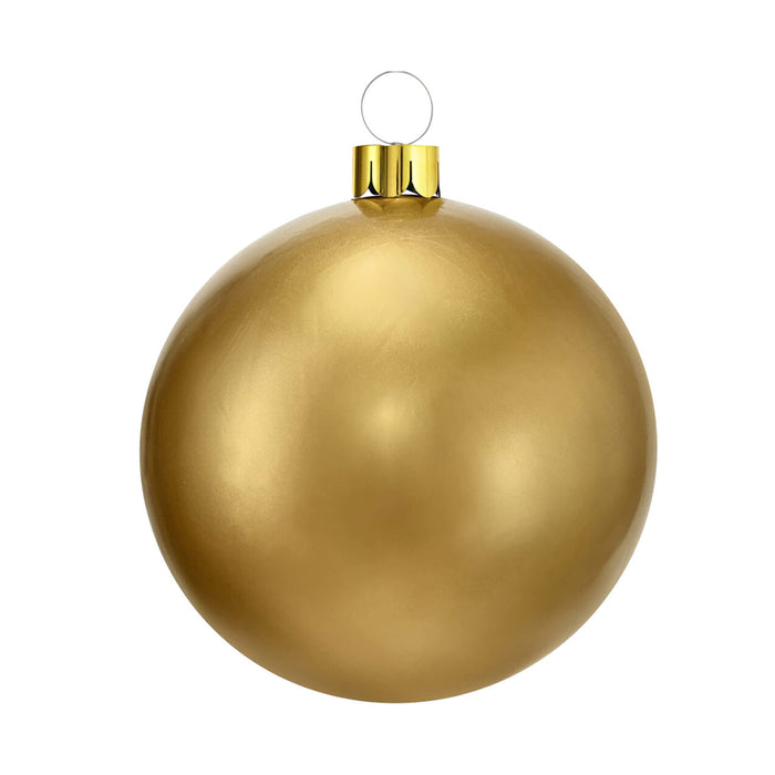 Bola de Navidad inflable dorada Ø4,5cm con ventosa y accesorios