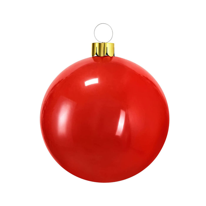 Bola de Navidad inflable roja Ø4,5cm con ventosa y accesorios
