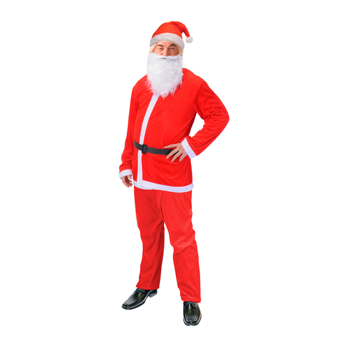 Conjunto 5 pzs Papá Noel terciopelo para adultos talla única