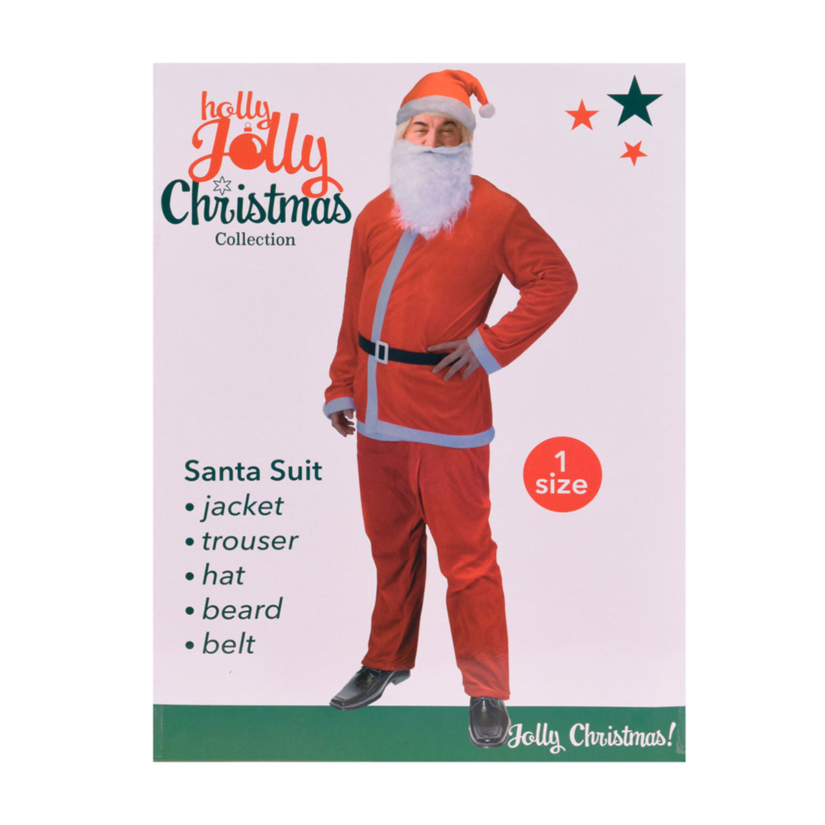 Conjunto 5 pzs Papá Noel poliéster para adultos (6)