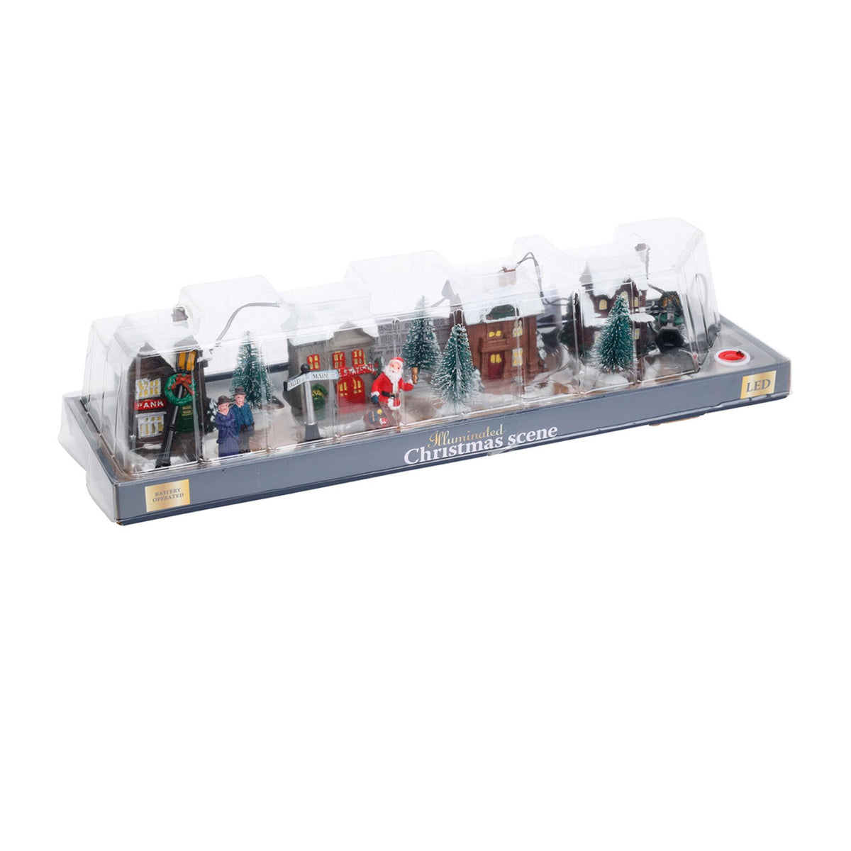 Pueblo navideño decorativo 14 pzs con luces LED (5)