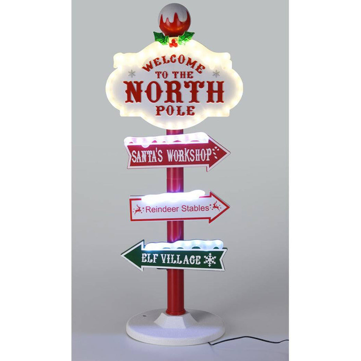 Letrero decorativo exterior Polo Norte con LED H.95cm (6)