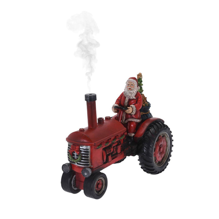 Tractor Papá Noel con pulverizador de nieve, sonido y luces LED