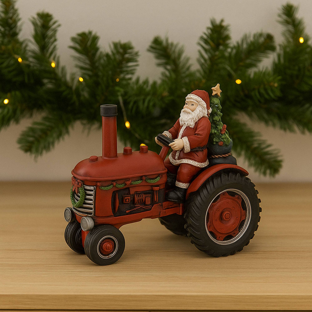 Tractor Papá Noel con pulverizador de nieve, sonido y luces LED (3)