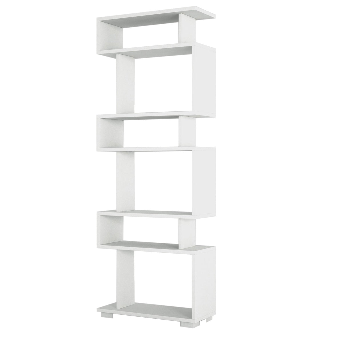 Librería melamina blanca 60x165x19,5 cm