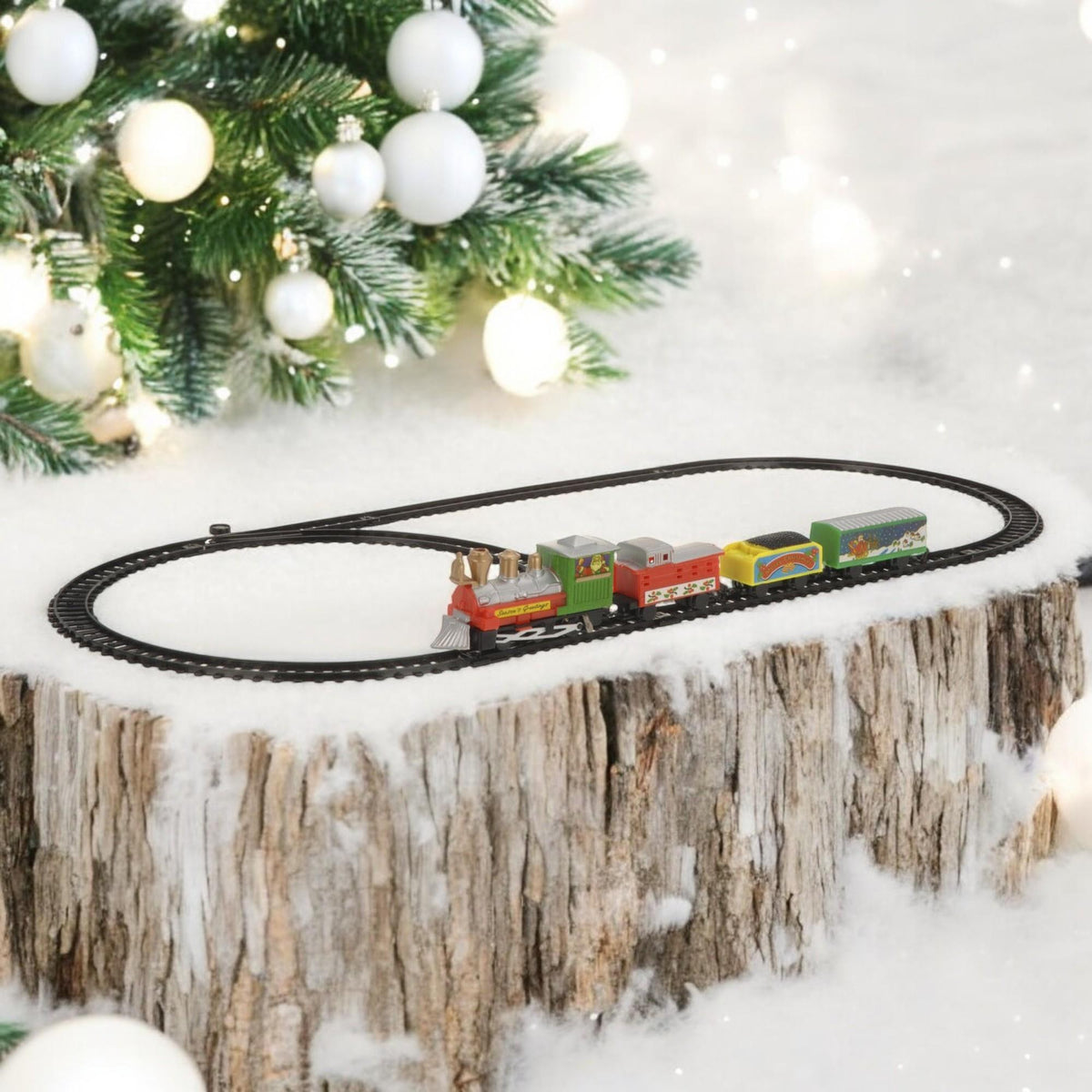 Tren de Navidad 9 pzs con vía de 180cm (4)