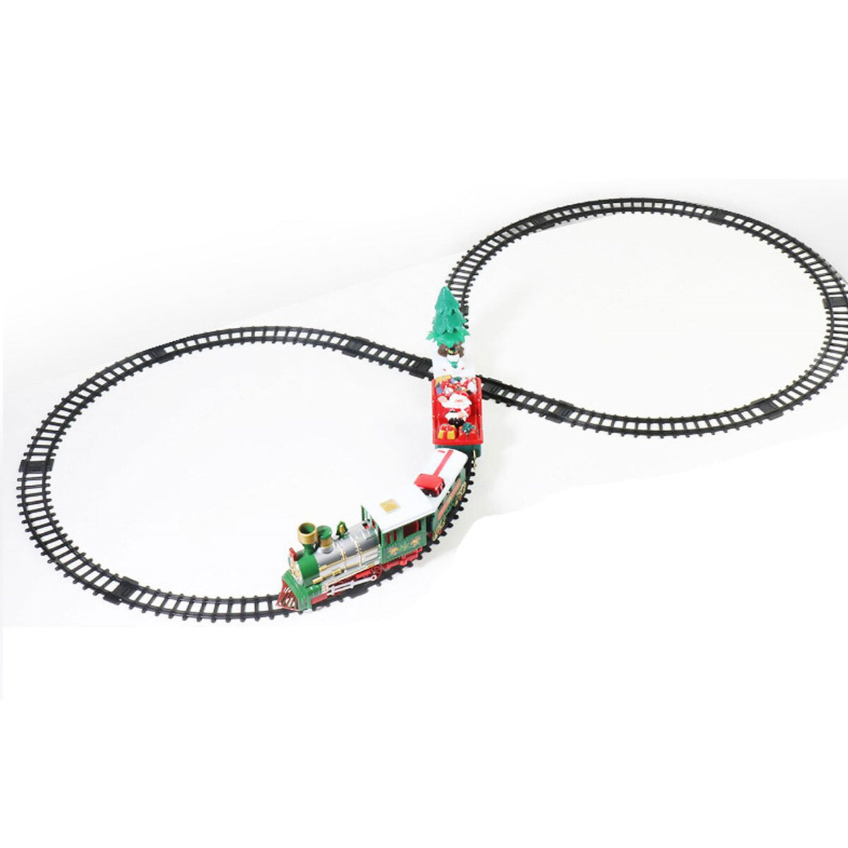 Tren de Navidad 22 pzs con sonido y luz, vía de 283cm