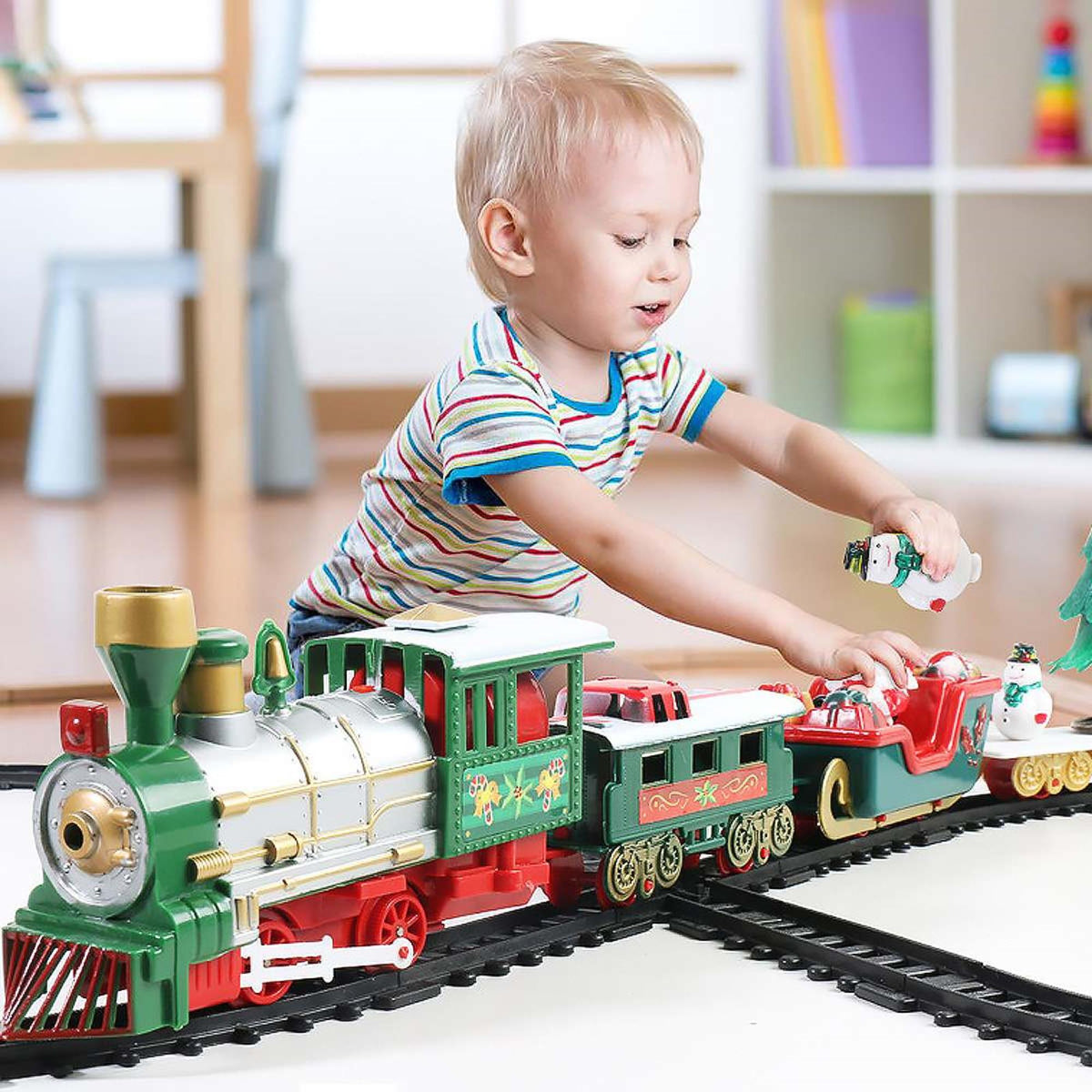 Tren de Navidad 22 pzs con sonido y luz, vía de 283cm (3)