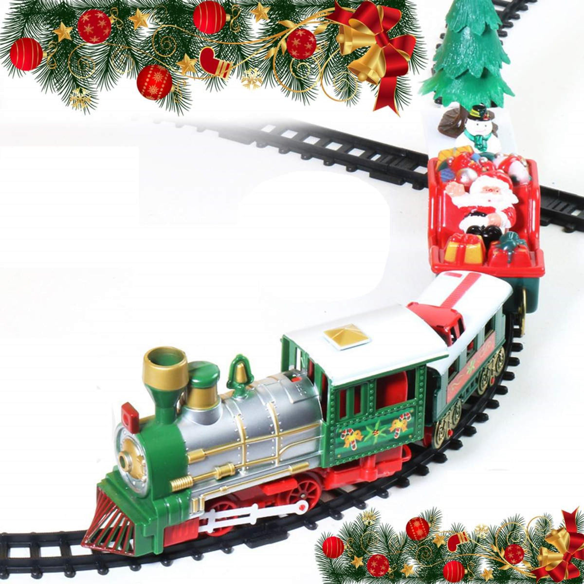 Tren de Navidad 22 pzs con sonido y luz, vía de 283cm (5)
