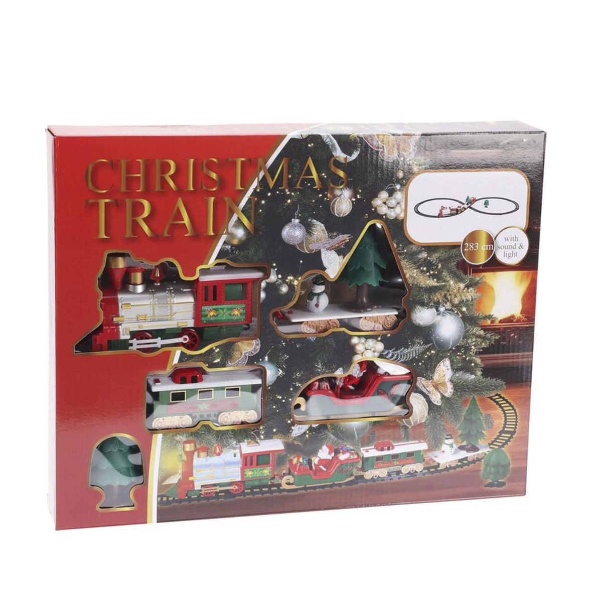 Tren de Navidad 22 pzs con sonido y luz, vía de 283cm (9)