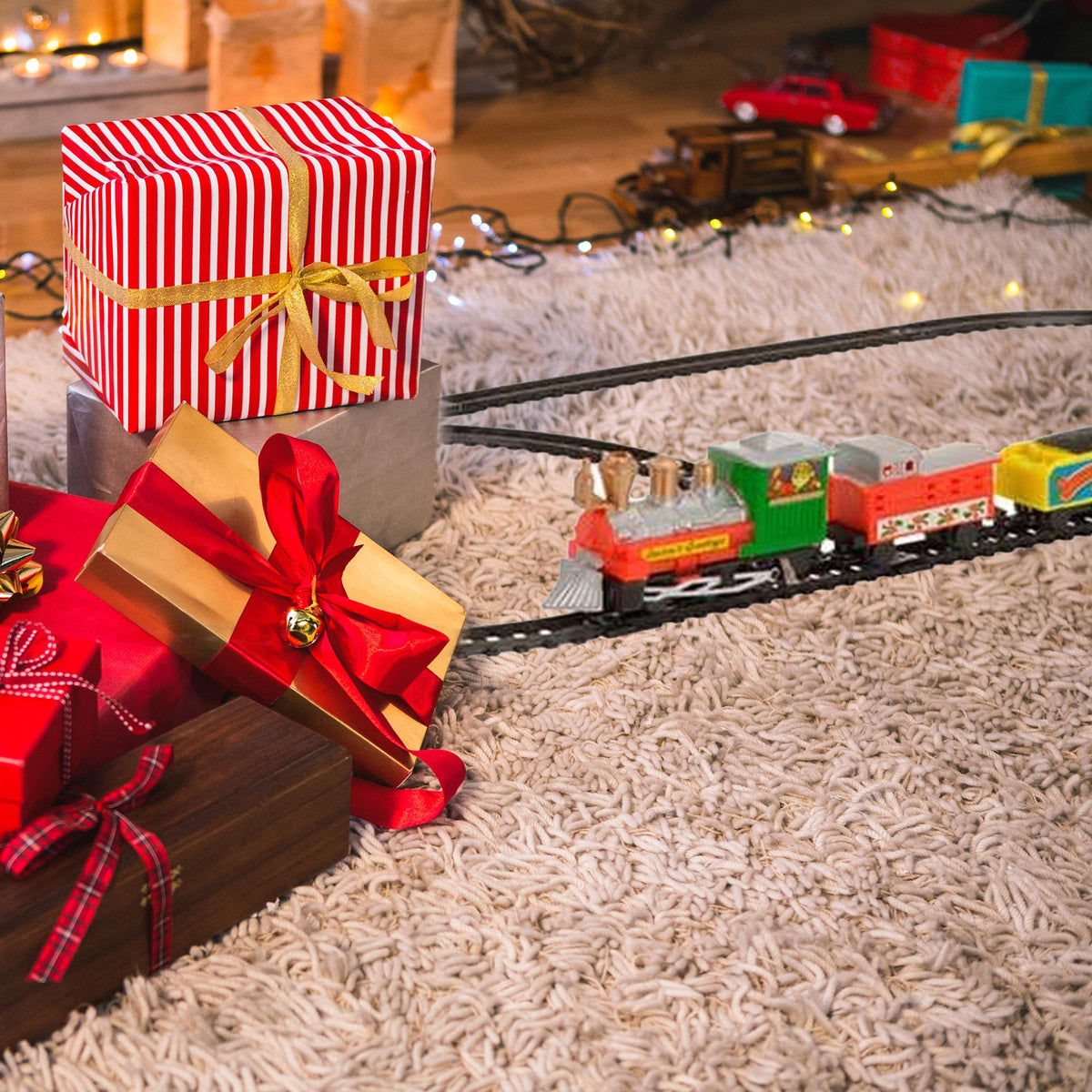 Tren de Navidad 9 pzs para decoración navideña (4)