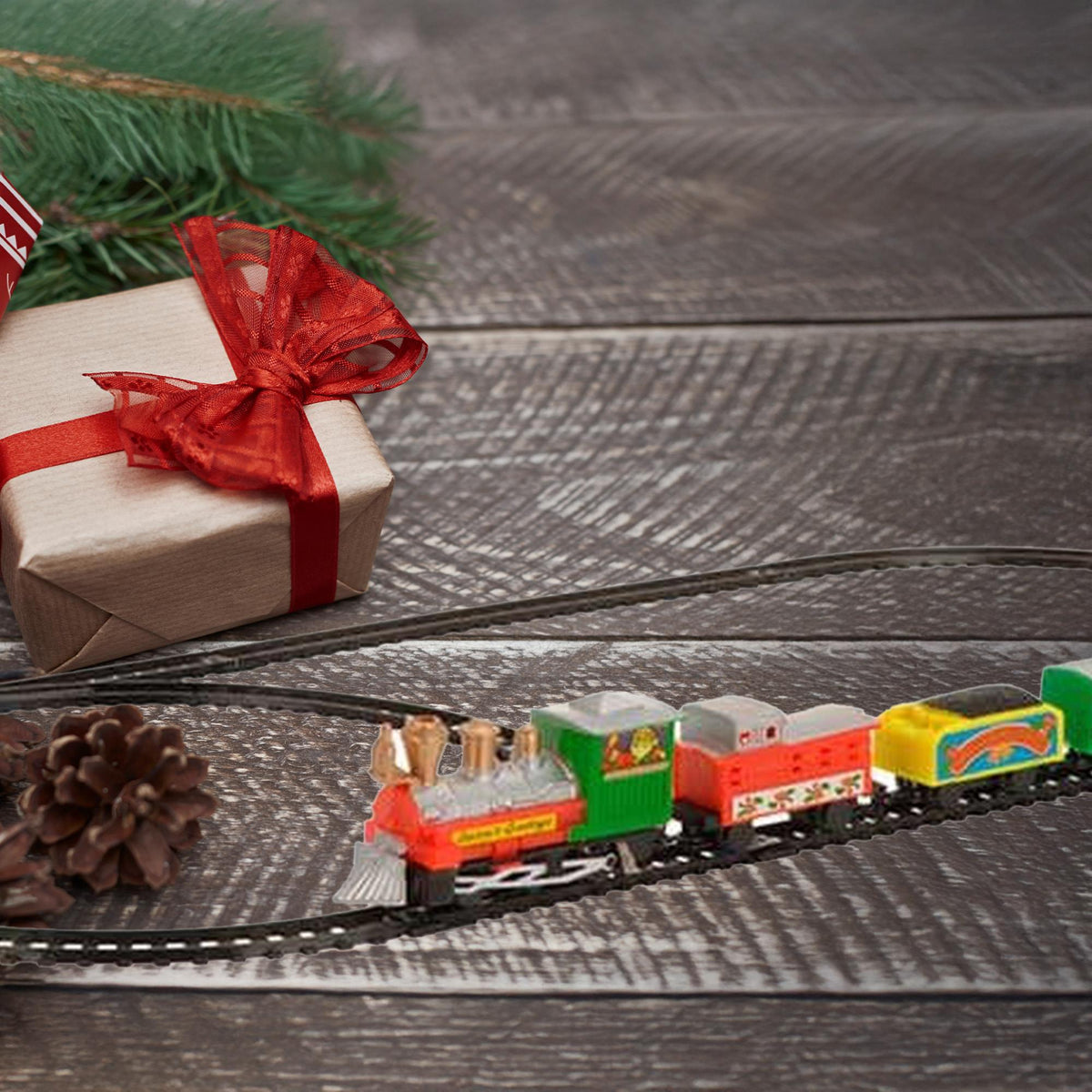 Tren de Navidad 9 pzs para decoración navideña (5)