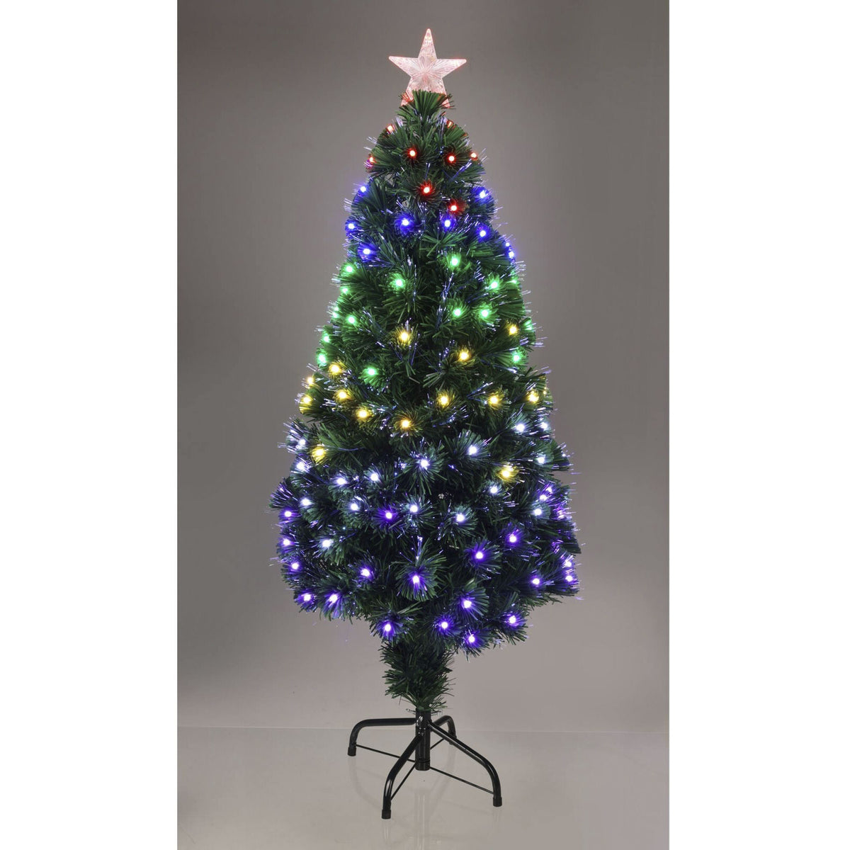 Árbol de Navidad fibra óptica 135 LED RGB 8 funciones H120cm (5)