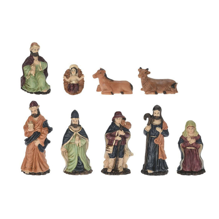 Set 9 figuras de belén con detalles realistas
