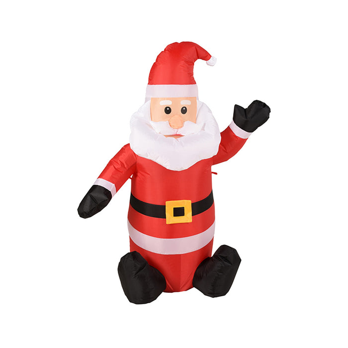 Papá Noel inflable con luces LED 85x45x120cm