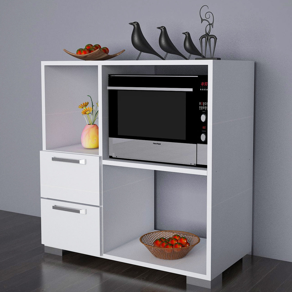Mueble de cocina melamina color blanco 100% aglomerado rechapado (3)