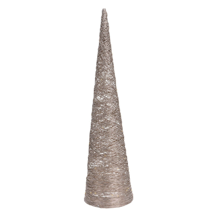 Árbol cónico con 40 luces LED blanco cálido 20x20x76,5cm