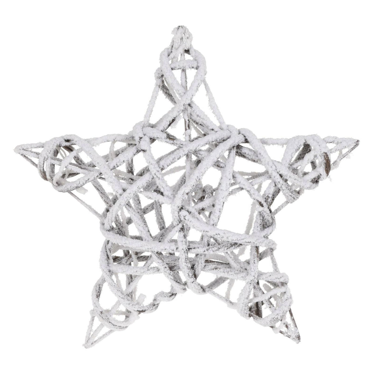 Estrella navideña luminosa con 15 LEDs blancas cálidas 40x40x10cm