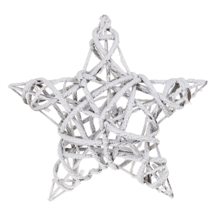 Estrella navideña luminosa con 15 LEDs blancas cálidas 40x40x10cm