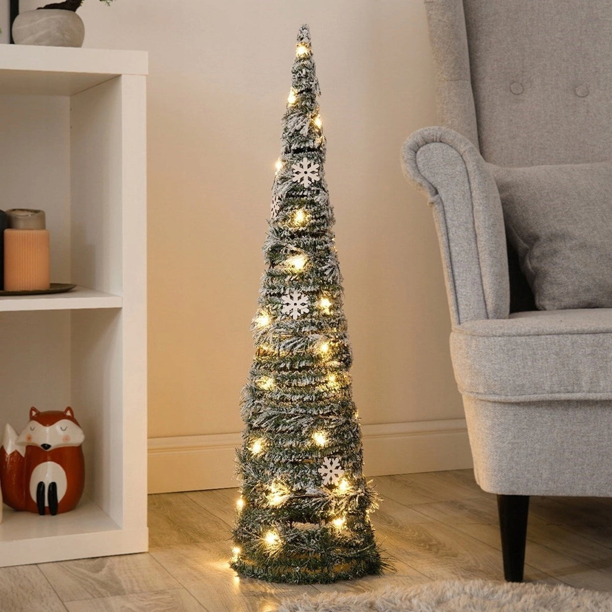 Cono navideño artificial 40 micro LED H.80cm (5)