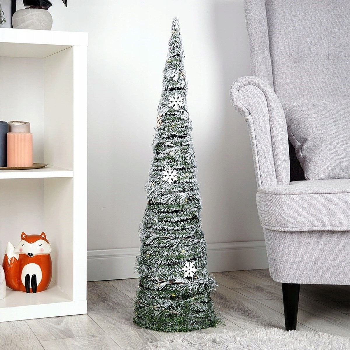 Cono navideño artificial 40 micro LED H.80cm (6)