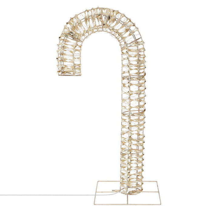 Bastón de caramelo luminoso marco dorado 400 micro LED 34x10x75cm