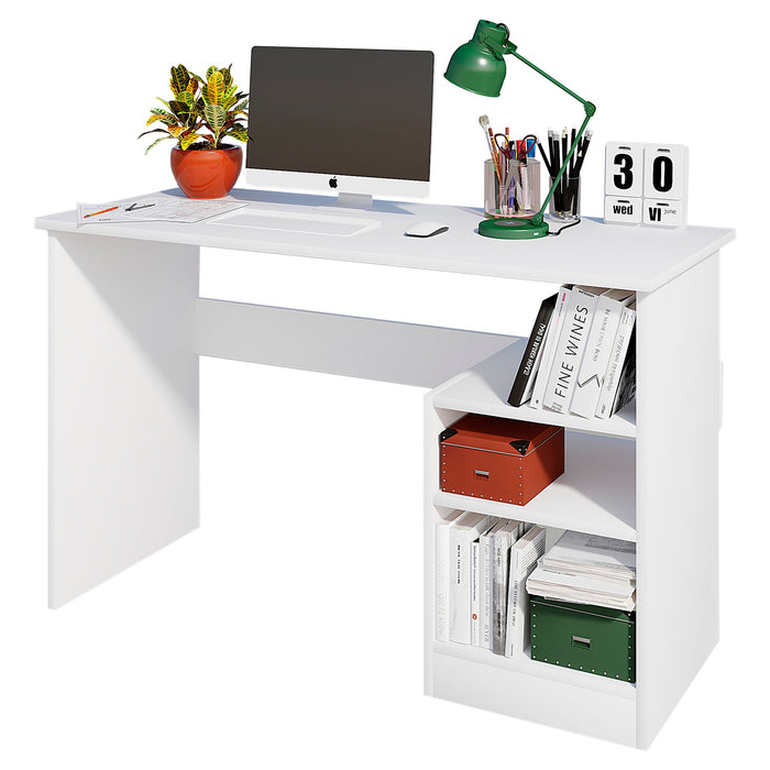 Escritorio de melamina color blanco 120x74x50cm