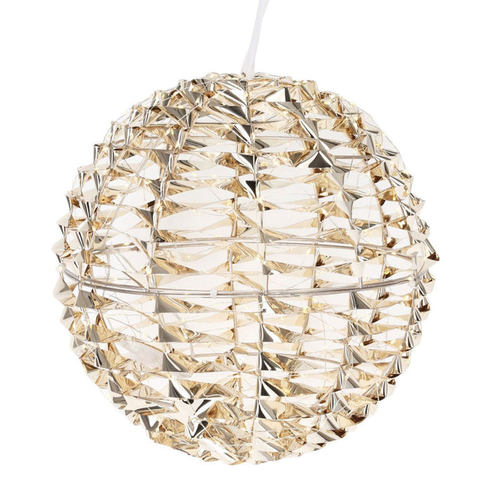 Bola luminosa decorativa oro brillante 300 micro LED Ø30cm