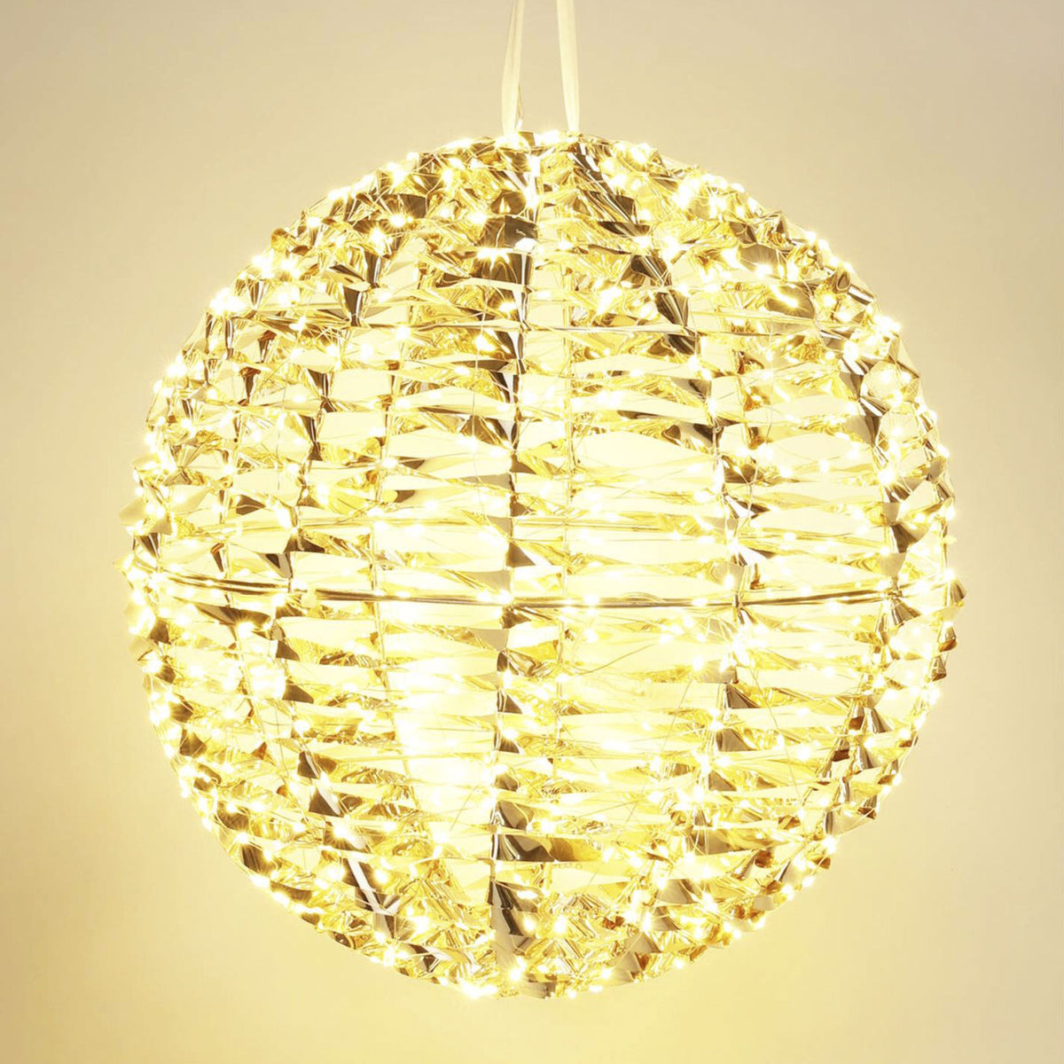 Bola luminosa decorativa oro brillante 720 micro LED Ø40cm (6)