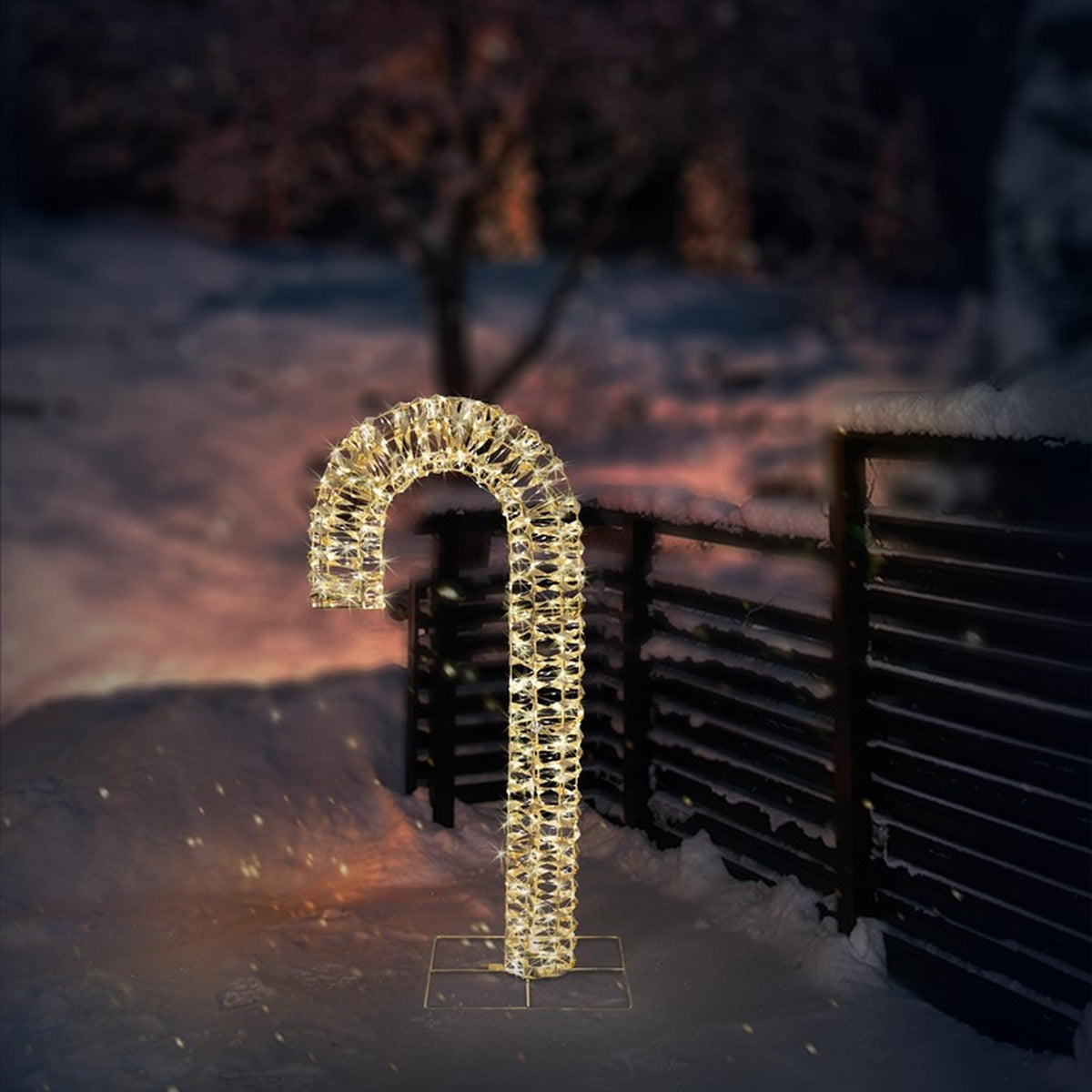 Bastón de caramelo luminoso 400 micro LED 34x10x75cm (7)