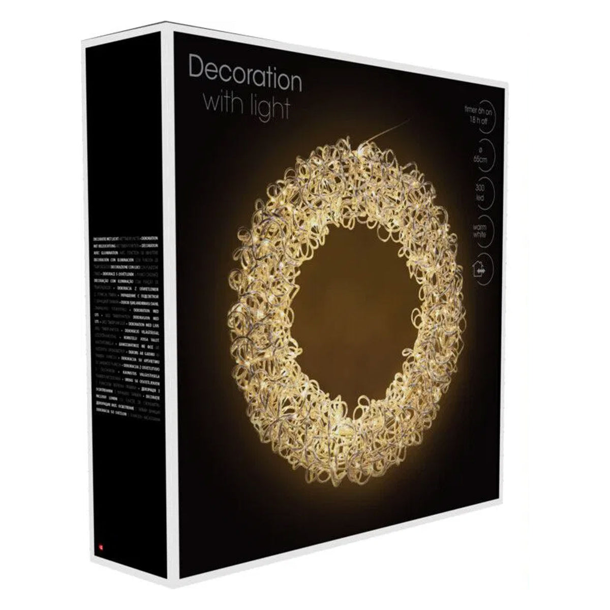 Corona aluminio luminosa con 300 micro LED 65x16x65cm (6)