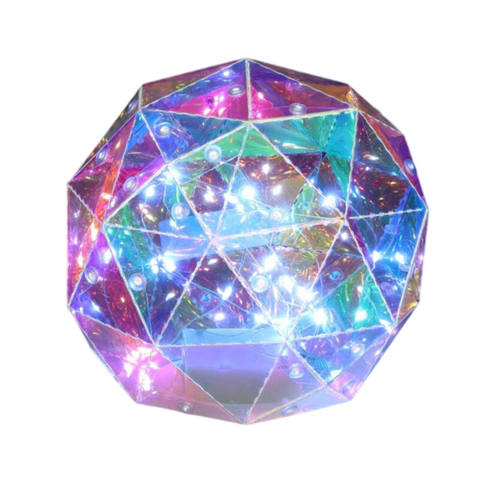 Bola luminosa 20 luces LED arco iris 15x15x15cm