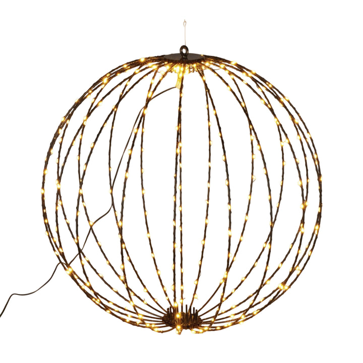 Bola navideña luminosa 320 luces LED blancas cálidas Ø50cm