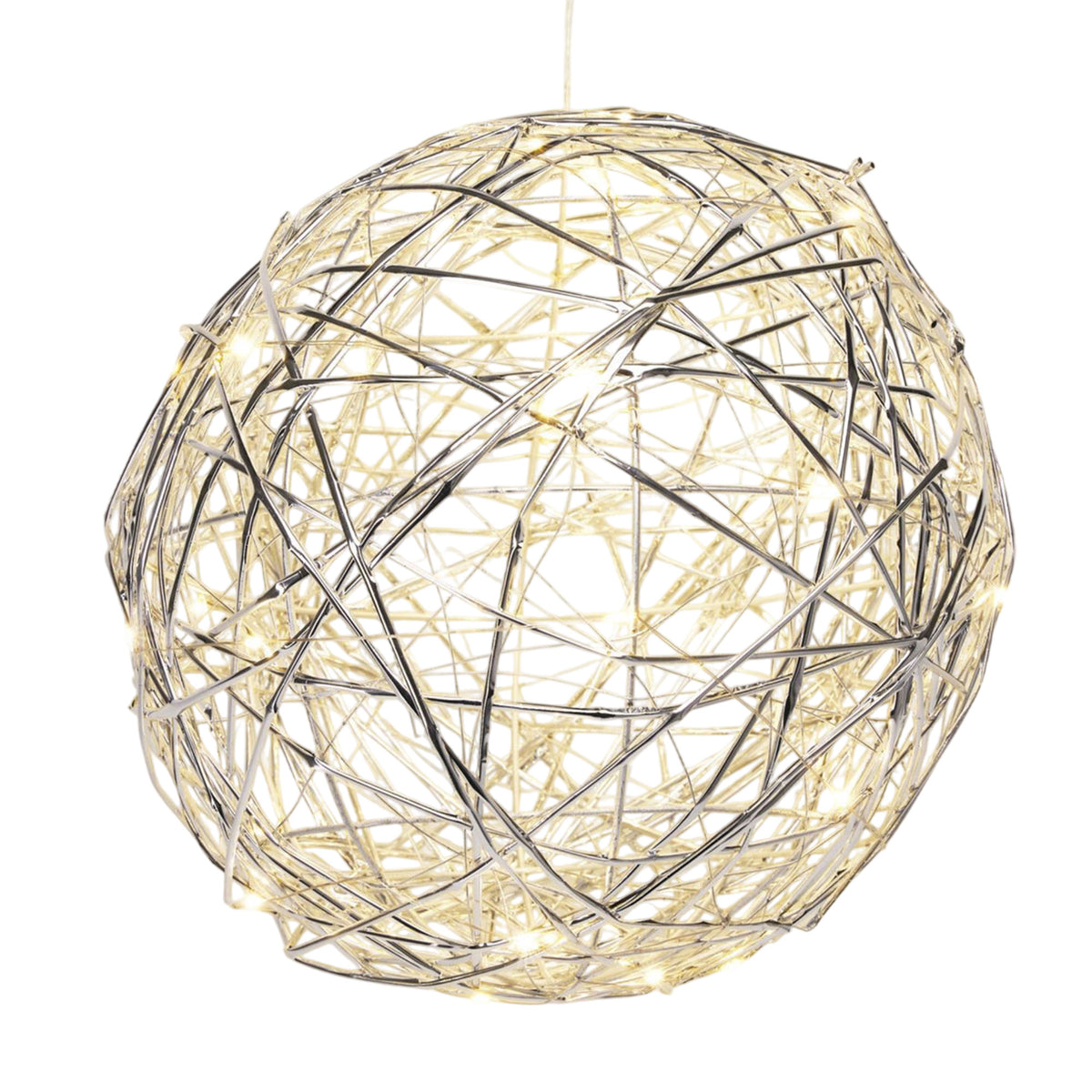 Bola navideña luminosa 40 luces LED blanco cálido Ø25cm