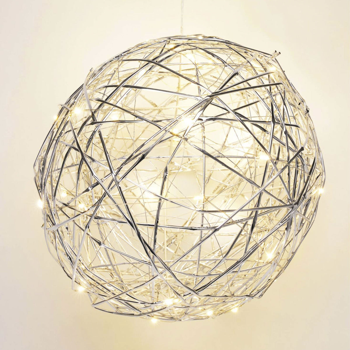 Bola navideña luminosa 40 luces LED blanco cálido Ø25cm (5)