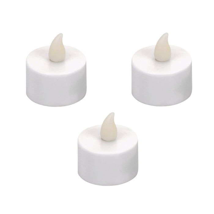 Set 3 velas LED rústicas con temporizador color marfil