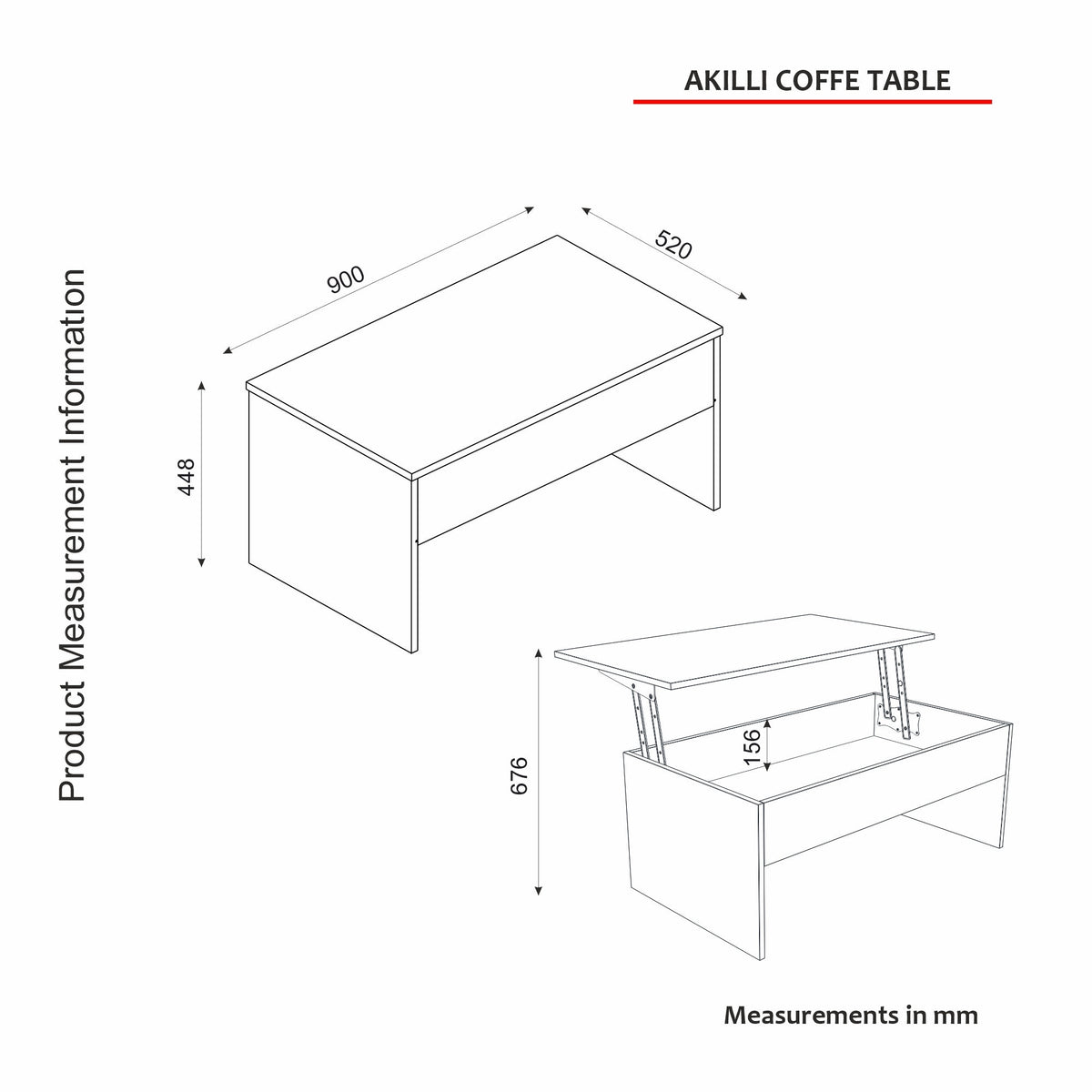 Mesa de centro melamina blanca 90x45x52cm (2)