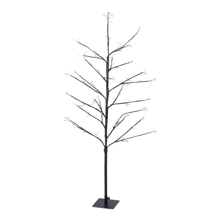 Árbol 240 luces LED blanco cálido 120cm color marrón