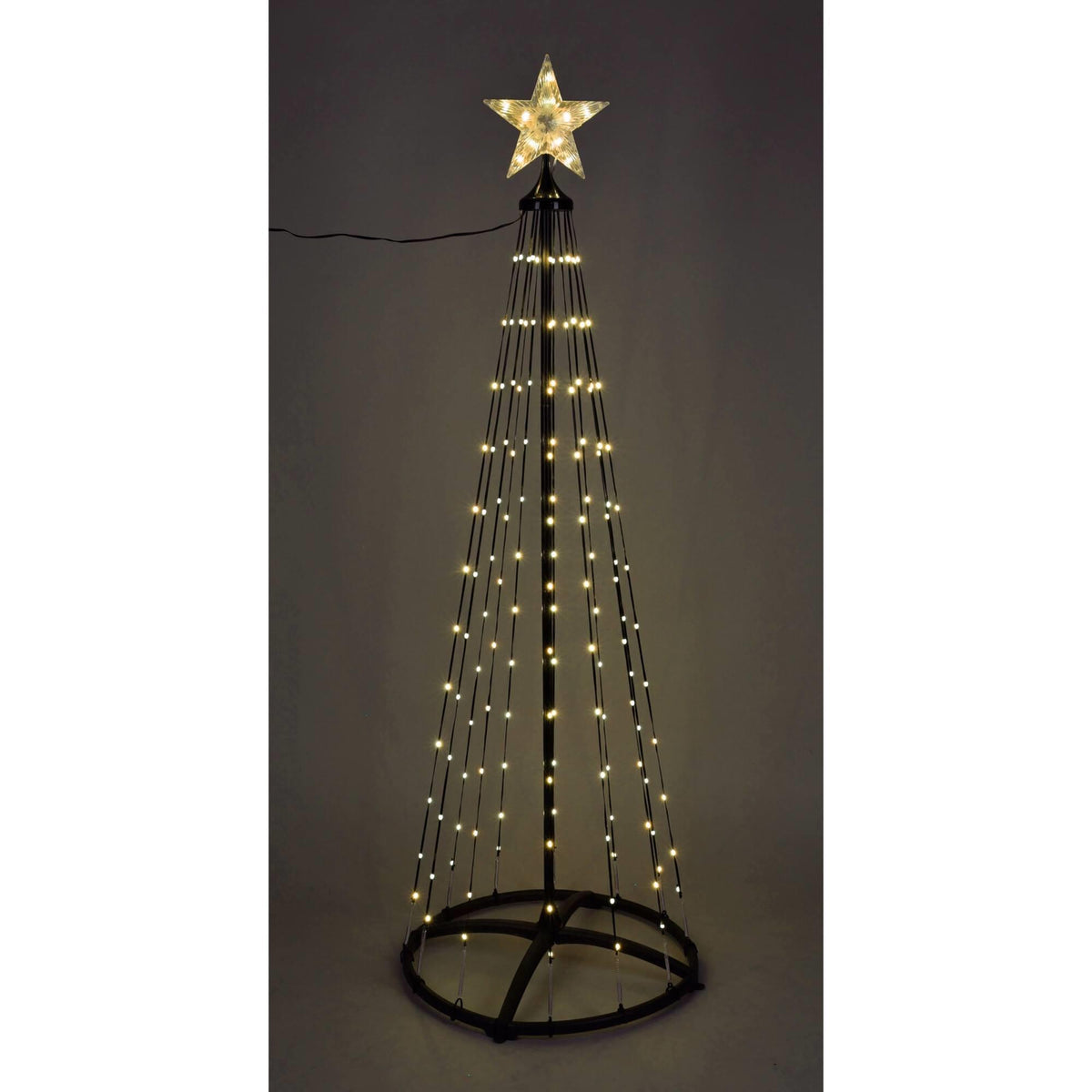Árbol de Navidad 370 luces LED blanco cálido H.210cm 70x70x210cm (4)