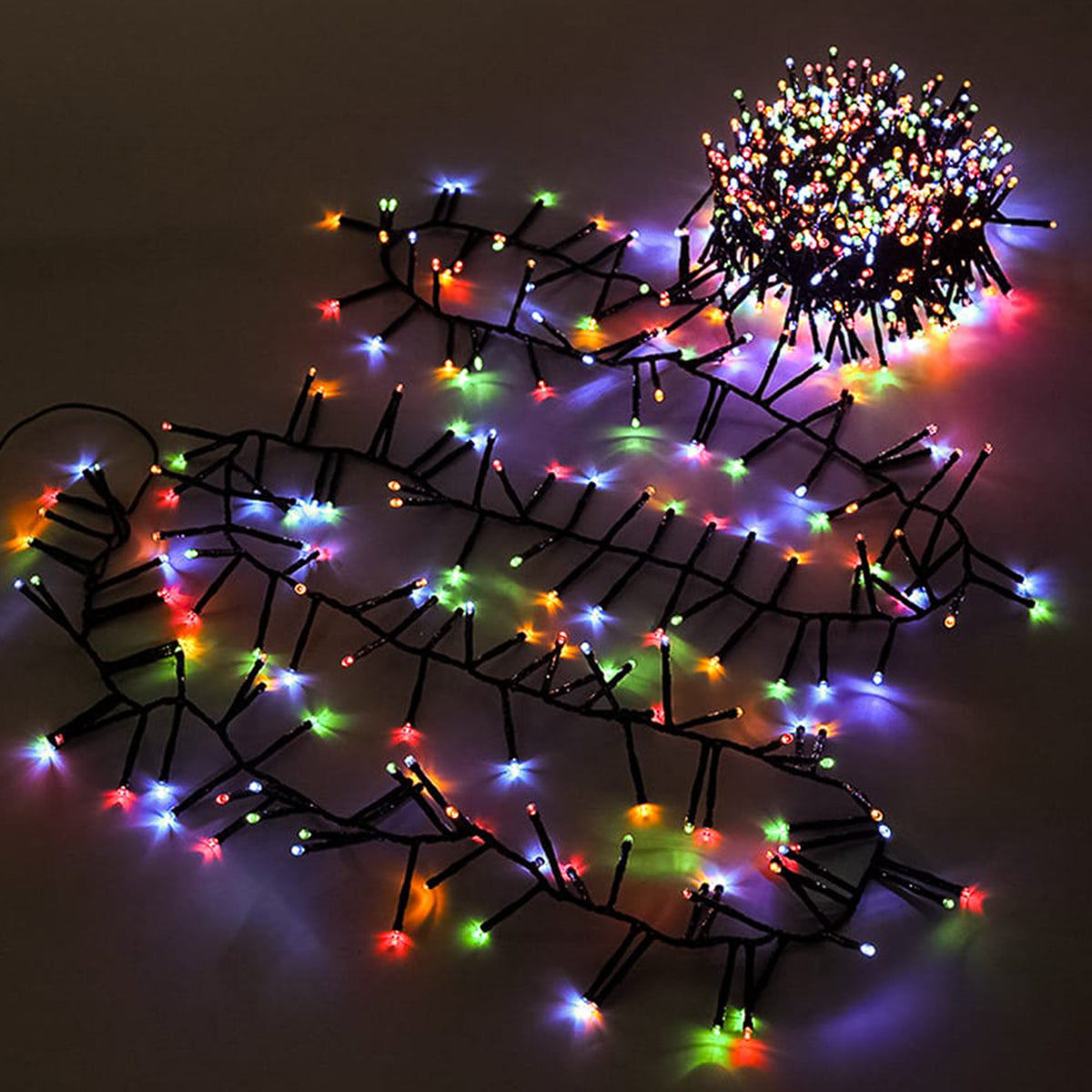 Guirnalda exterior 320 luces LED multicolor cable 3m (4)