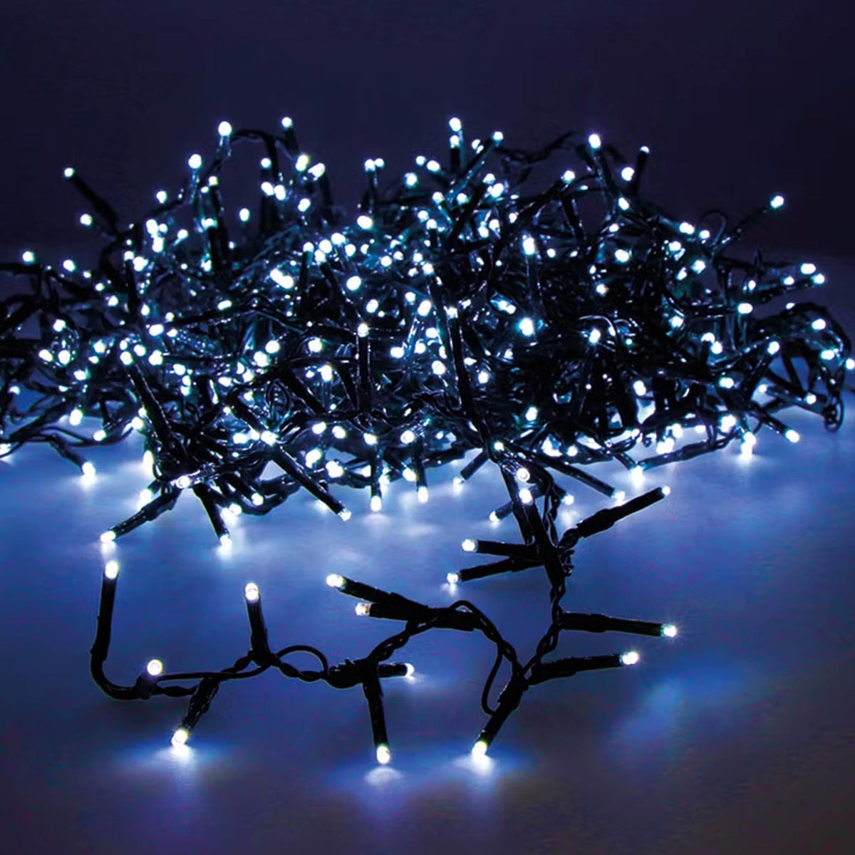 Luces navideñas 1000 LEDs blanco frío 8 juegos de luz 20m (4)