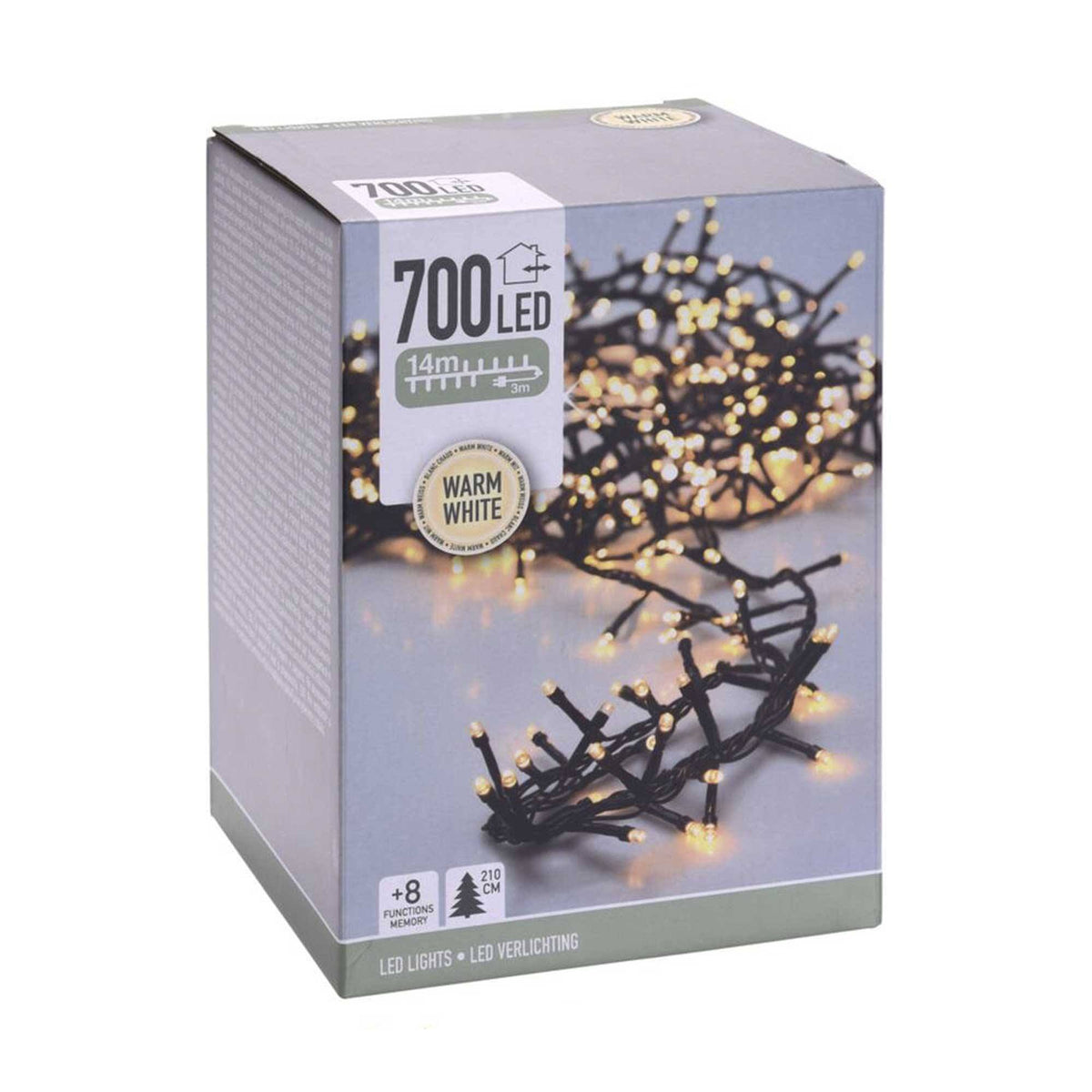 Guirnalda navideña 700 LED blanco cálido 14m (5)