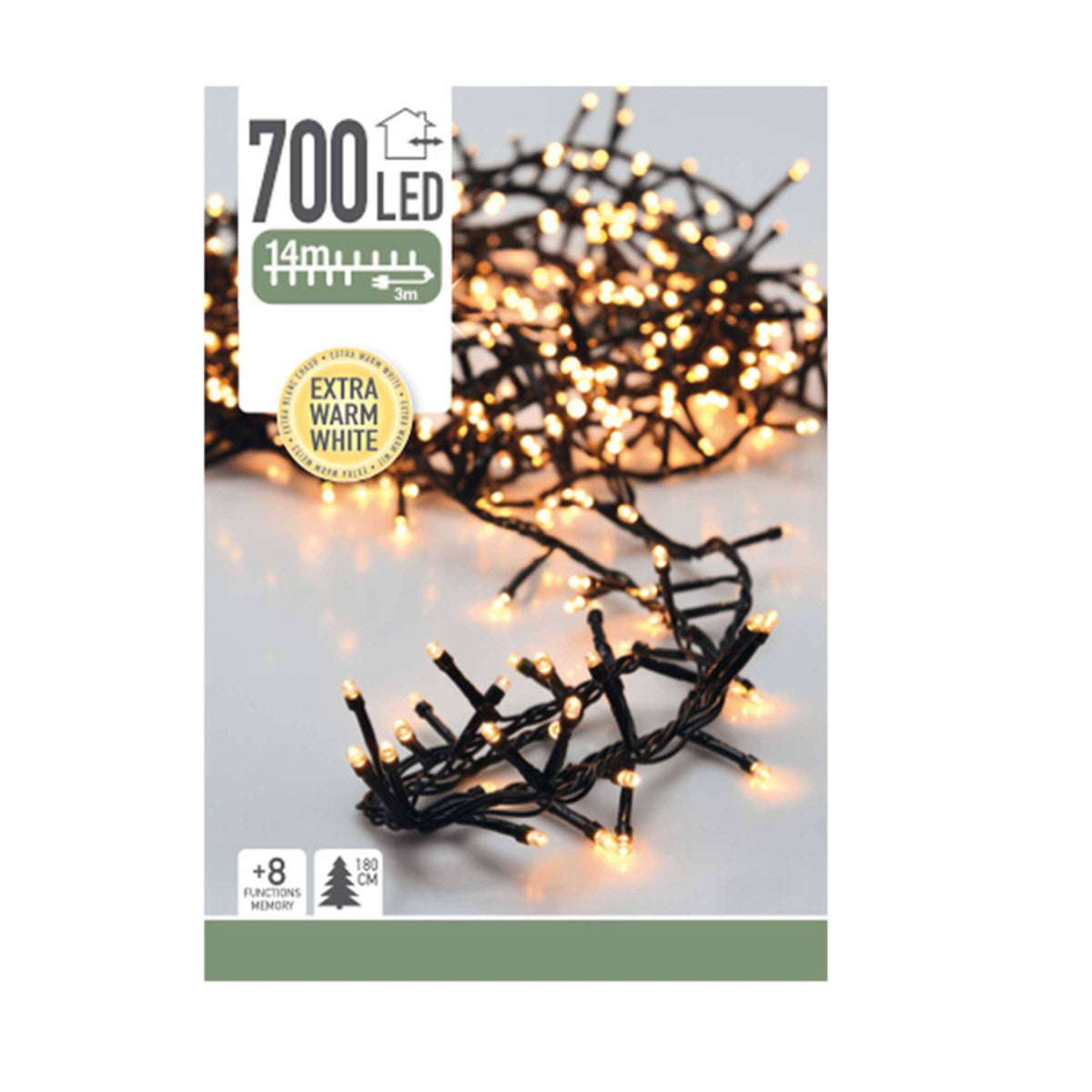Guirnalda navideña 700 LED blanco extra cálido 14m (6)