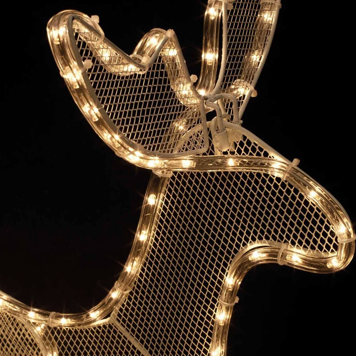 Decoración LED navideña de renos con trineo (3)