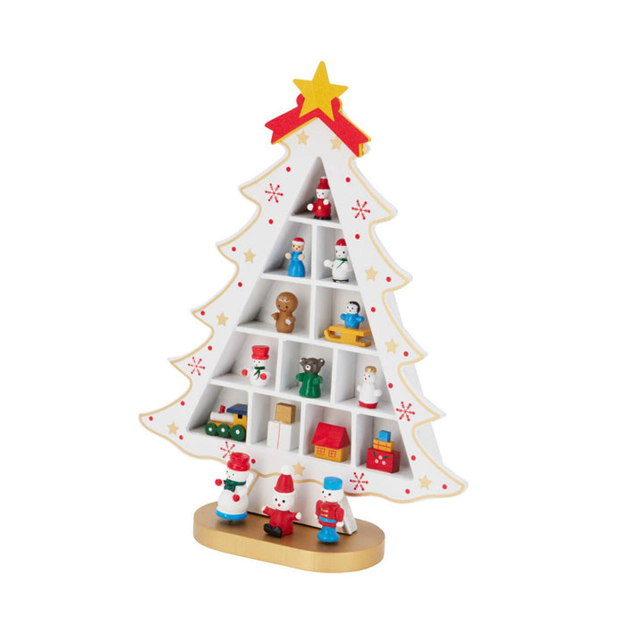 Figurita árbol de Navidad en MDF color blanco H.29cm