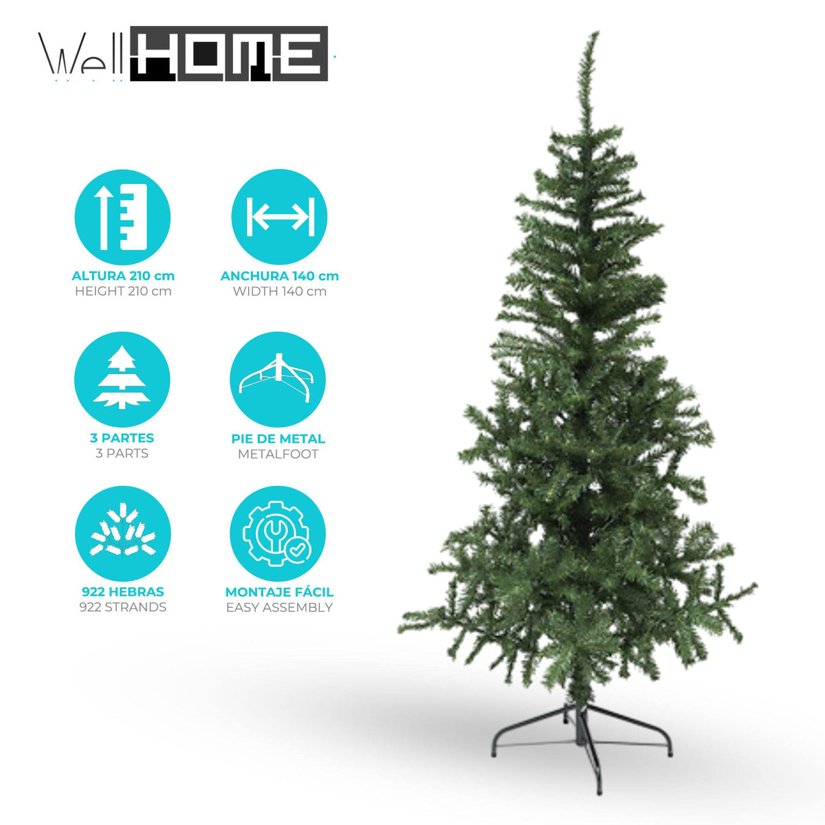 Abeto verde H.210cm (2)